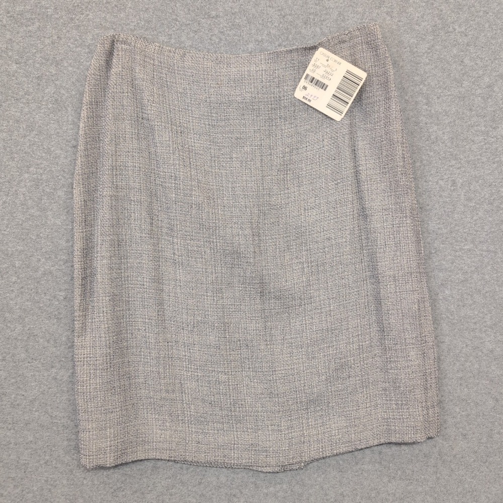 Casual Corner Womens Skirt Size 8 Blue White Textured Knee Length Pencil Skirt - Picture 1 of 5